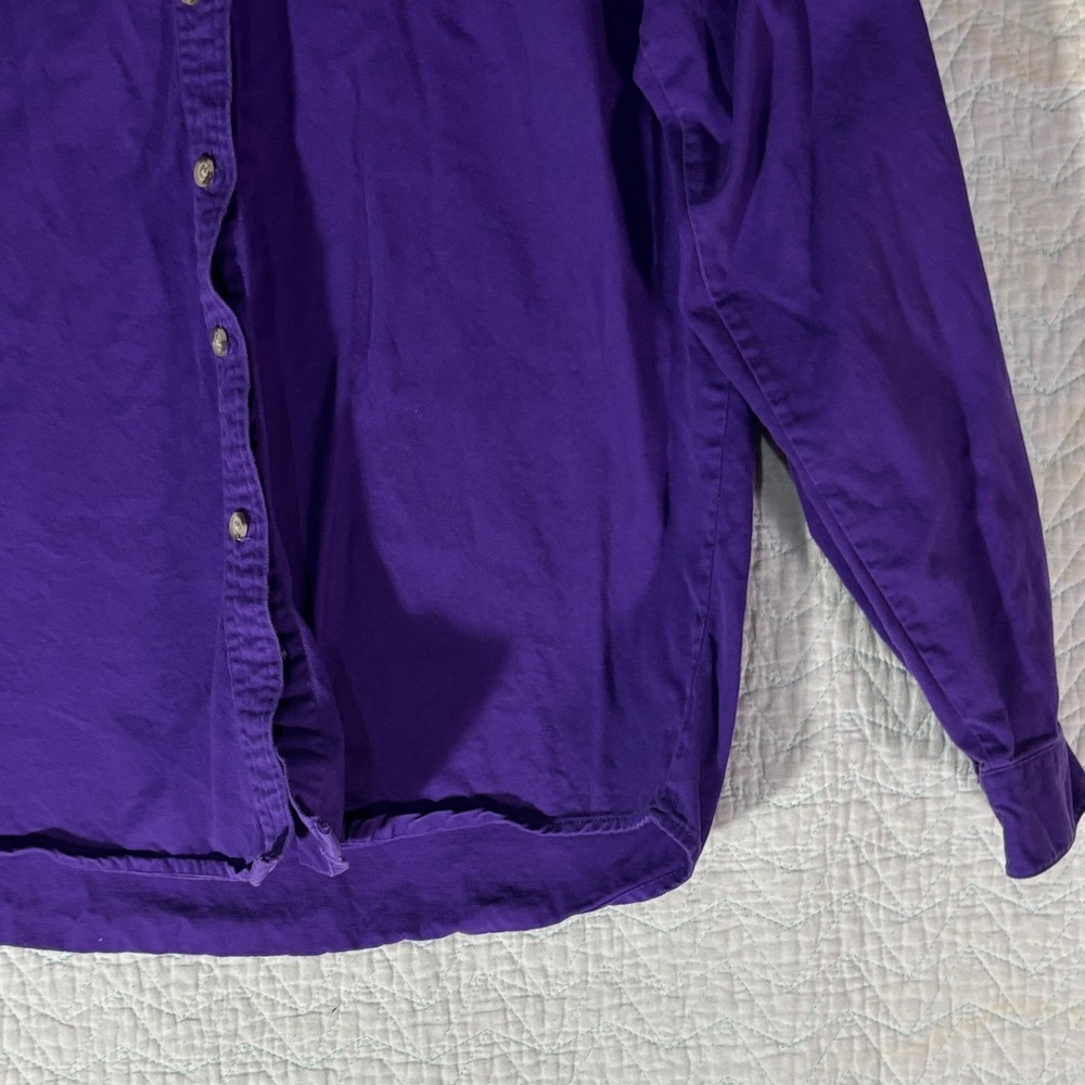 Vibrant Purple Button Down Shirt for Women - Picture 5 of 11